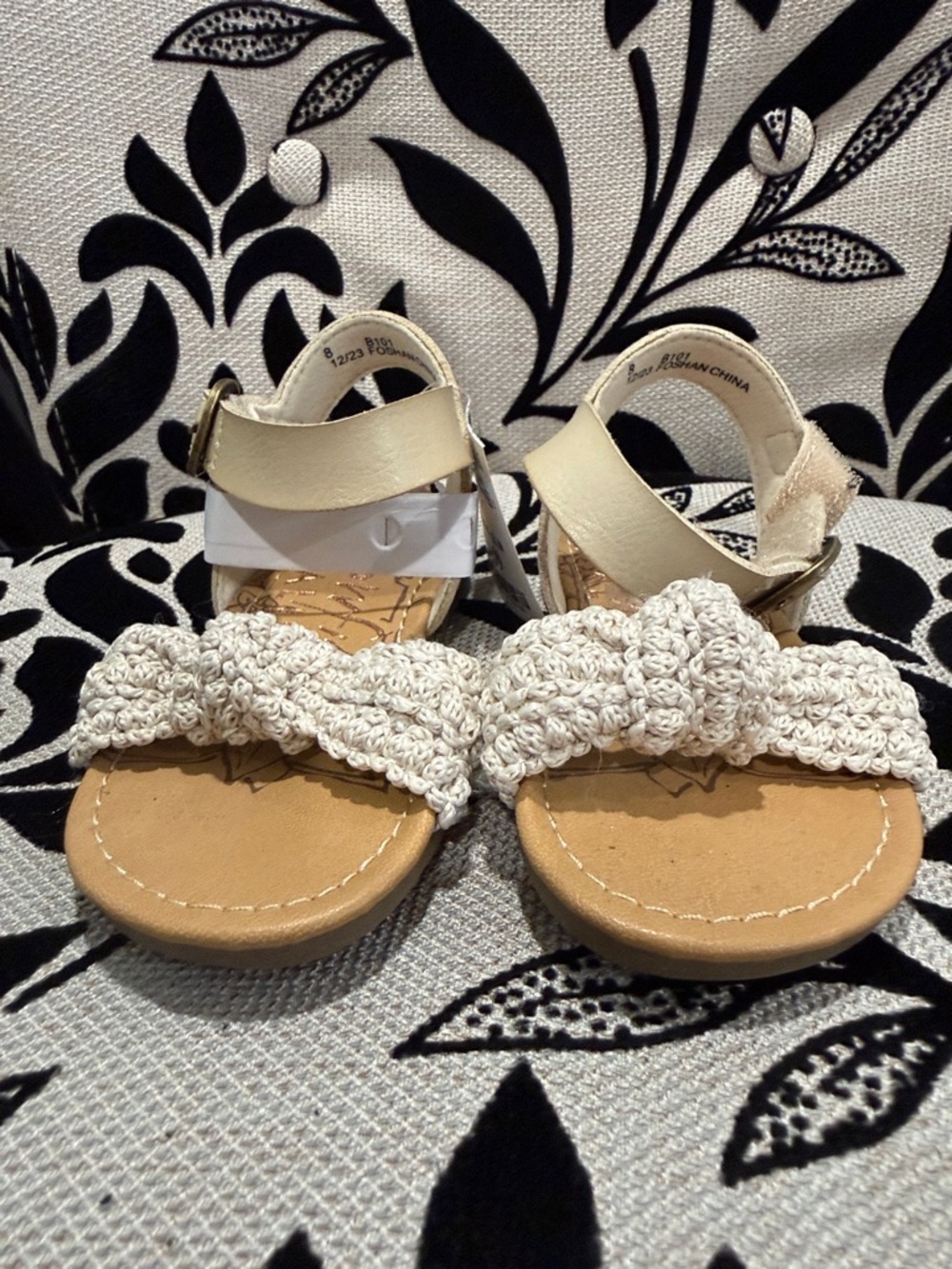 Blowfish Cream Crochet Knot Kids Sandals